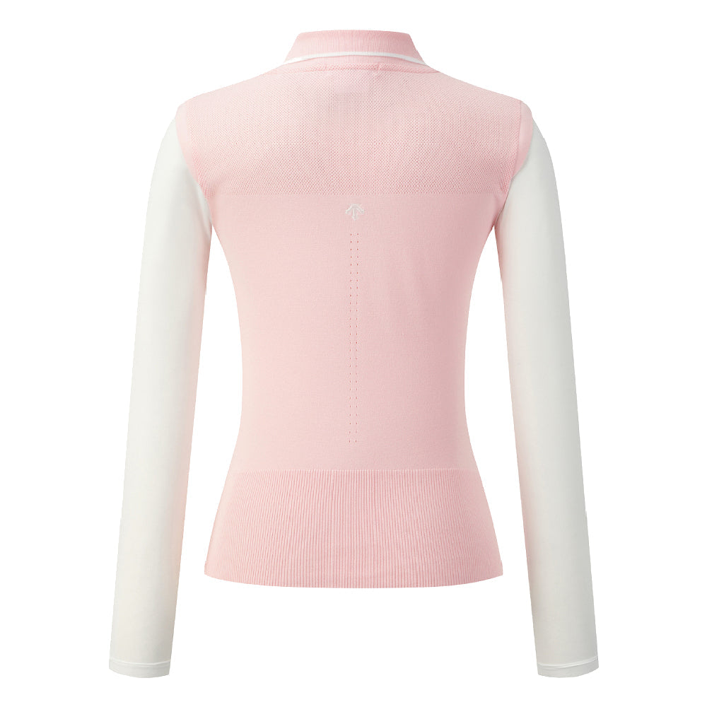 KNIT HYBRID COOLING COLLARED T-SHIRT 女士 高爾夫長袖上衣