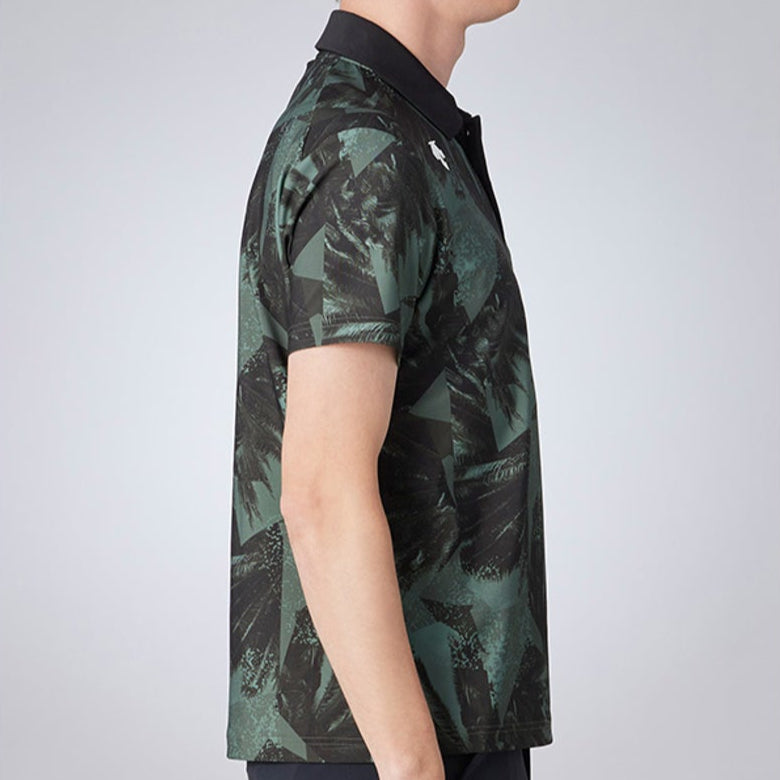 PALM TREE PRINT SHORT-SLEEVED SHIRT 男士 高爾夫球上衣