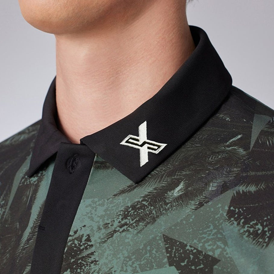 PALM TREE PRINT SHORT-SLEEVED SHIRT 男士 高爾夫球上衣