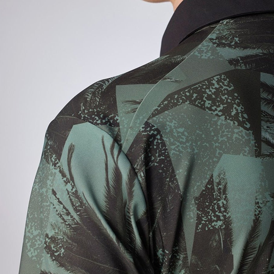PALM TREE PRINT SHORT-SLEEVED SHIRT 男士 高爾夫球上衣