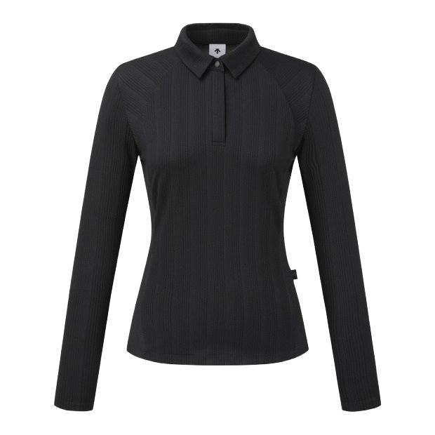 COOLING MIX RIBBED COLLARD T-SHIRT 女士 高爾夫球上衣