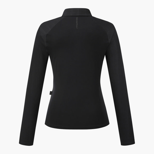 COOLING MIX RIBBED COLLARD T-SHIRT 女士 高爾夫球上衣