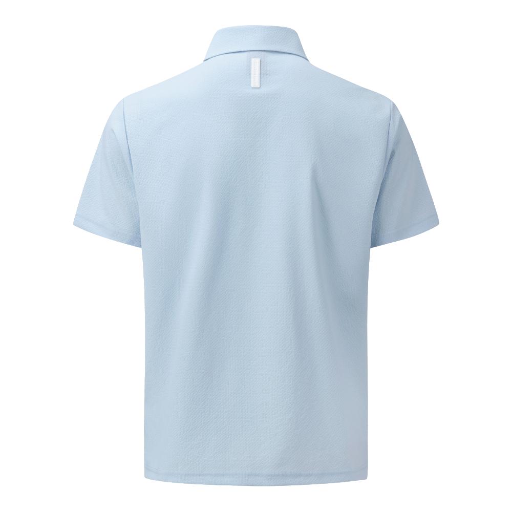 SEERSUCKER Y-COLLARED SHORT-SLEEVED T-SHIRT 男士 高爾夫翻領上衣
