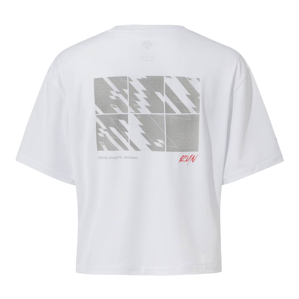 W RUNNING FIELD SENSOR CROP GRAPHIC SS TEE 女士 運動上衣