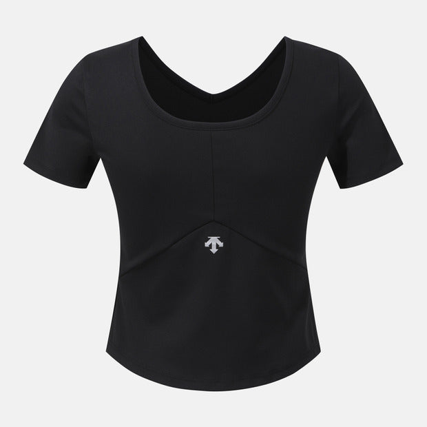 WOMEN'S SEMI-CROPPED SHORT-SLEEVED T-SHIRT 女士 運動上衣