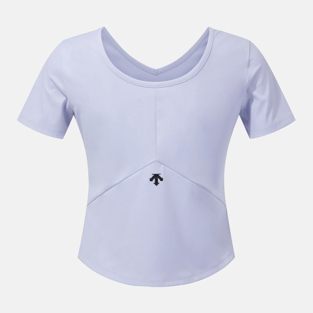 WOMEN'S SEMI-CROPPED SHORT-SLEEVED T-SHIRT 女士 運動上衣