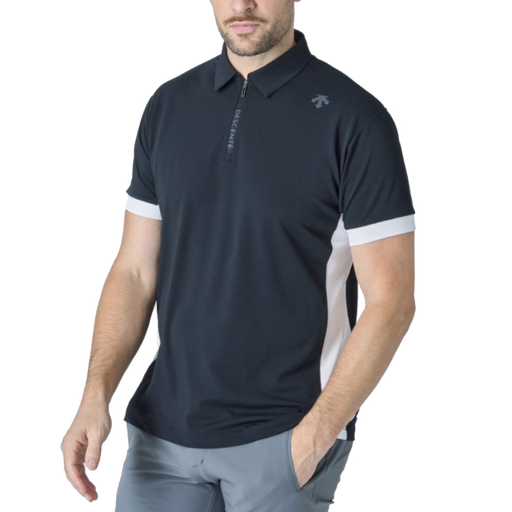 SUNSCREEN PIQUE HALF ZIP SHORT SLEEVE SHIRT 男士 高爾夫翻領上衣