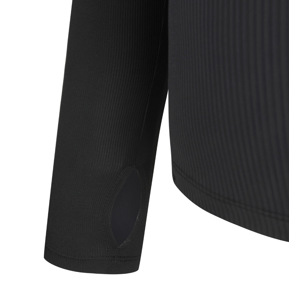 MOCK-NECK RIBBED T-SHIRT (WITH ARM COVERS) 女士 高爾夫短袖上衣