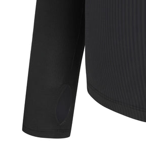 MOCK-NECK RIBBED T-SHIRT (WITH ARM COVERS) 女士 高爾夫短袖上衣
