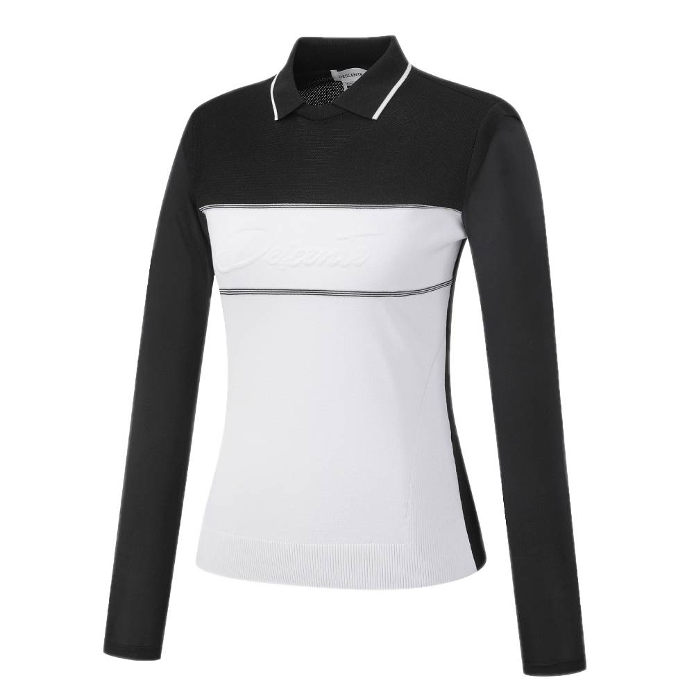 KNIT HYBRID COOLING COLLARED T-SHIRT 女士 高爾夫長袖上衣