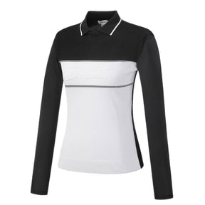 KNIT HYBRID COOLING COLLARED T-SHIRT 女士 高爾夫長袖上衣