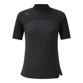 MOCK-NECK RIBBED T-SHIRT (WITH ARM COVERS) 女士 高爾夫短袖上衣
