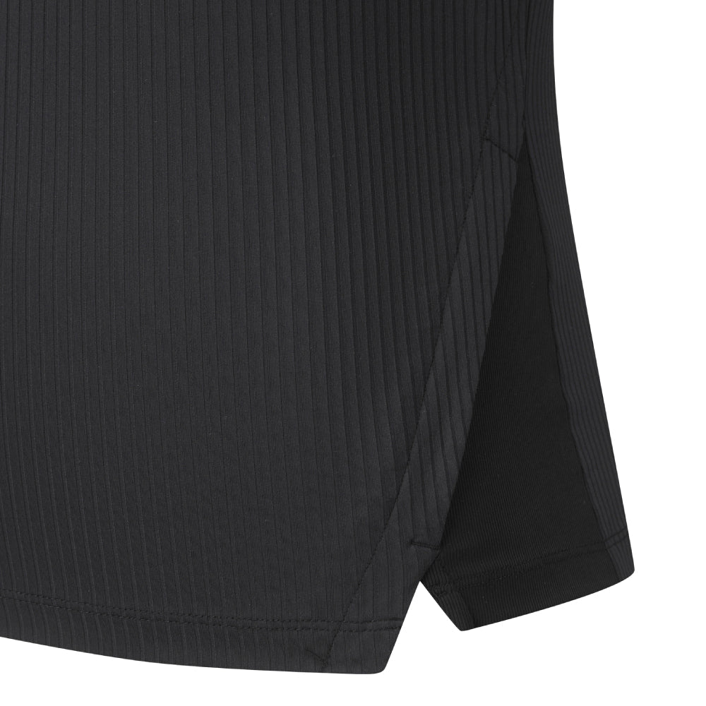 MOCK-NECK RIBBED T-SHIRT (WITH ARM COVERS) 女士 高爾夫短袖上衣