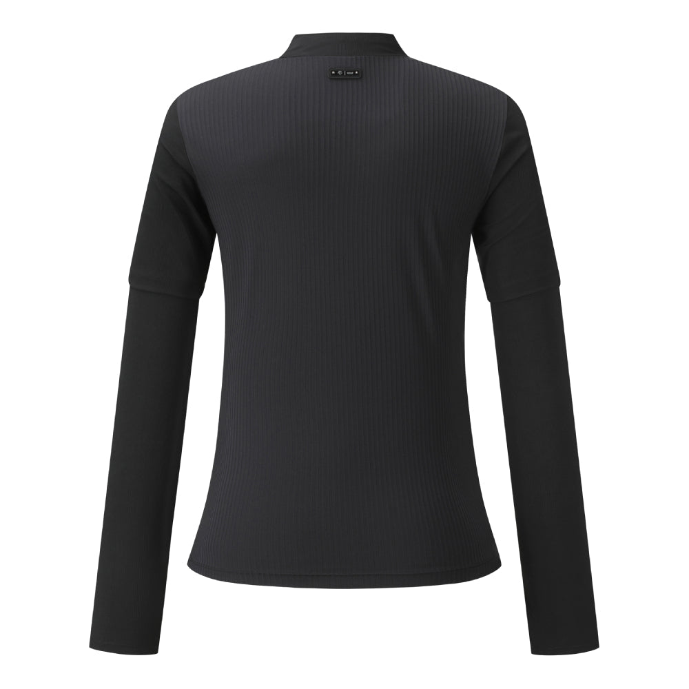 MOCK-NECK RIBBED T-SHIRT (WITH ARM COVERS) 女士 高爾夫短袖上衣