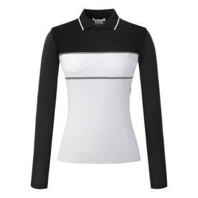 KNIT HYBRID COOLING COLLARED T-SHIRT 女士 高爾夫長袖上衣