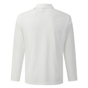 JACQUARD Y-COLLARED LONG-SLEEVED T-SHIRT 男士 高爾夫長袖上衣