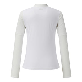 MOCK-NECK RIBBED T-SHIRT (WITH ARM COVERS) 女士 高爾夫短袖上衣