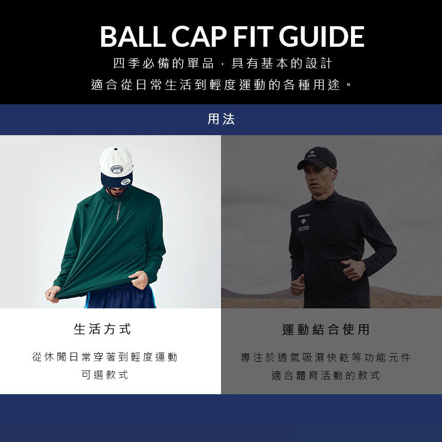 SPORTSBASIC WORDING COTTON BALL CAP 中性 運動帽