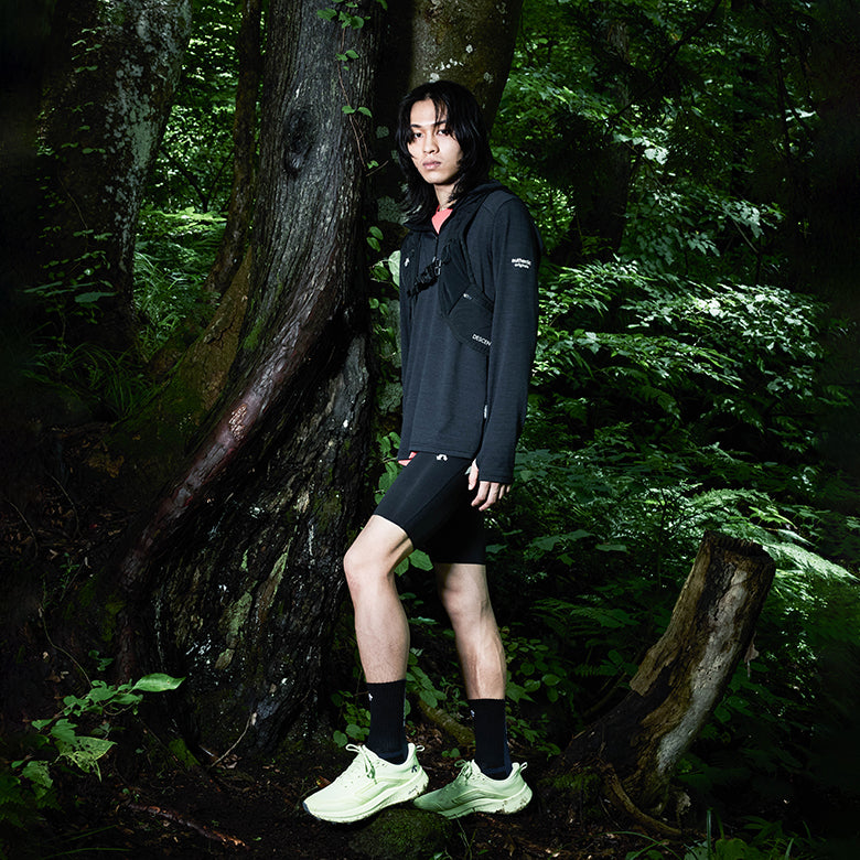 RUNNING FUNCTIONAL WAFFLE FLEECE HOODED T-SHIRTS 男士 運動上衣