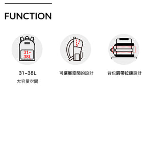 SPORTSBASIC TRAVEL BACK PACK 中性 後背包31L