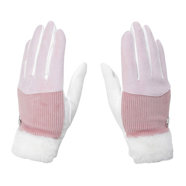 WOMENS FUR COLDPROOF TWO-HANDED GLOVES 女士 高爾夫球手套(雙)