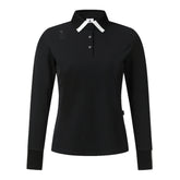 KNIT COLLARED FLEECED T-SHIRT 女士 高爾夫球上衣