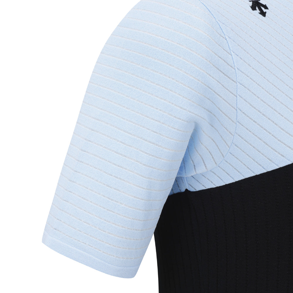 COLOR-BLOCK COLLARED SHORT-SLEEVED PULLOVER 女士 高爾夫翻領上衣