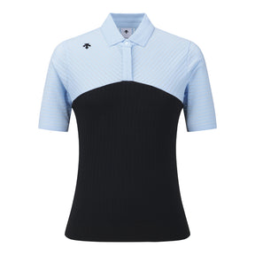 COLOR-BLOCK COLLARED SHORT-SLEEVED PULLOVER 女士 高爾夫翻領上衣