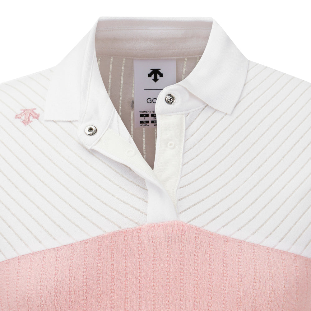 COLOR-BLOCK COLLARED SHORT-SLEEVED PULLOVER 女士 高爾夫翻領上衣