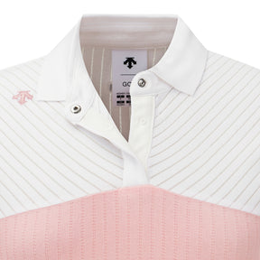 COLOR-BLOCK COLLARED SHORT-SLEEVED PULLOVER 女士 高爾夫翻領上衣