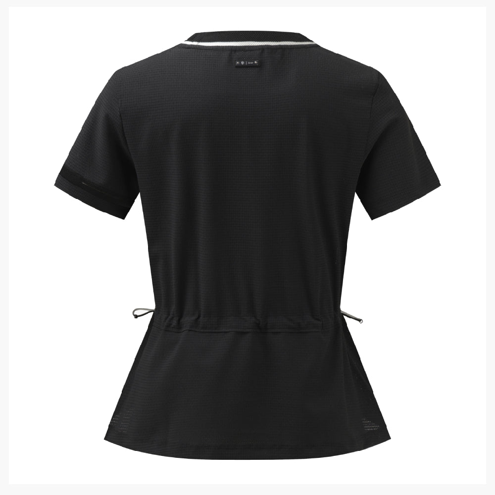 AIR HOLE WOVEN HYBRID T-SHIRT 女士 高爾夫圓領上衣