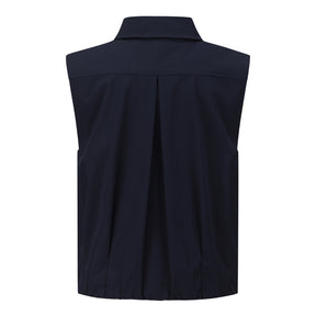 COLLAREDED POCKET WOVEN VEST 女士 高爾夫高領背心