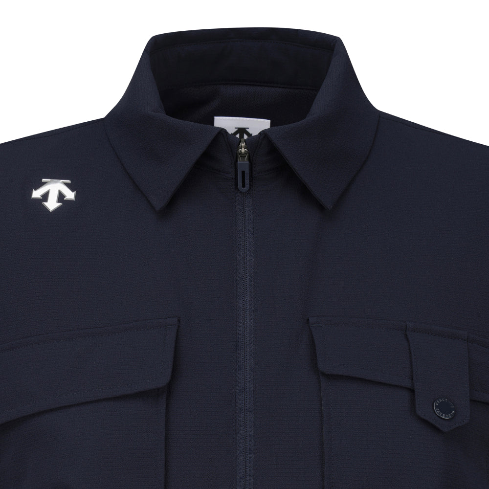 COLLAREDED POCKET WOVEN VEST 女士 高爾夫高領背心