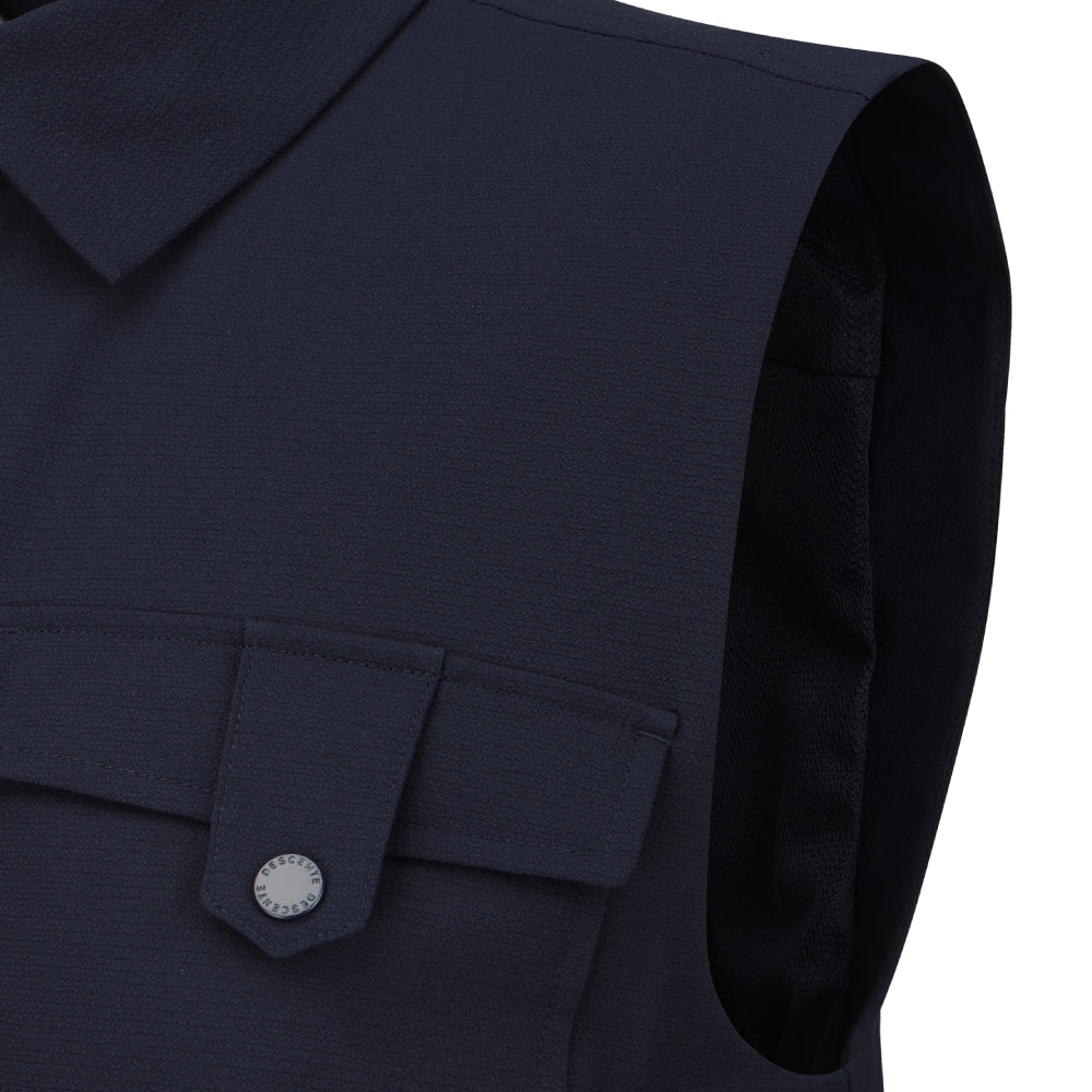COLLAREDED POCKET WOVEN VEST 女士 高爾夫高領背心