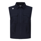 COLLAREDED POCKET WOVEN VEST 女士 高爾夫高領背心