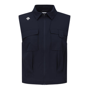 COLLAREDED POCKET WOVEN VEST 女士 高爾夫高領背心