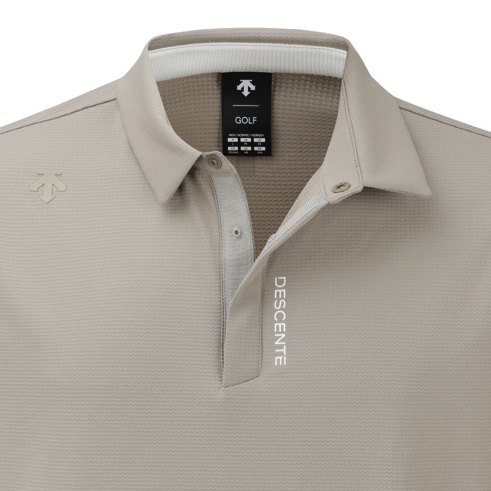 SEERSUCKER COOLING SLEEVES Y-COLLARED LS TEE 男士 高爾夫長袖翻領上衣
