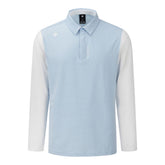 SEERSUCKER COOLING SLEEVES Y-COLLARED LS TEE 男士 高爾夫長袖翻領上衣