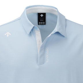 SEERSUCKER COOLING SLEEVES Y-COLLARED LS TEE 男士 高爾夫長袖翻領上衣