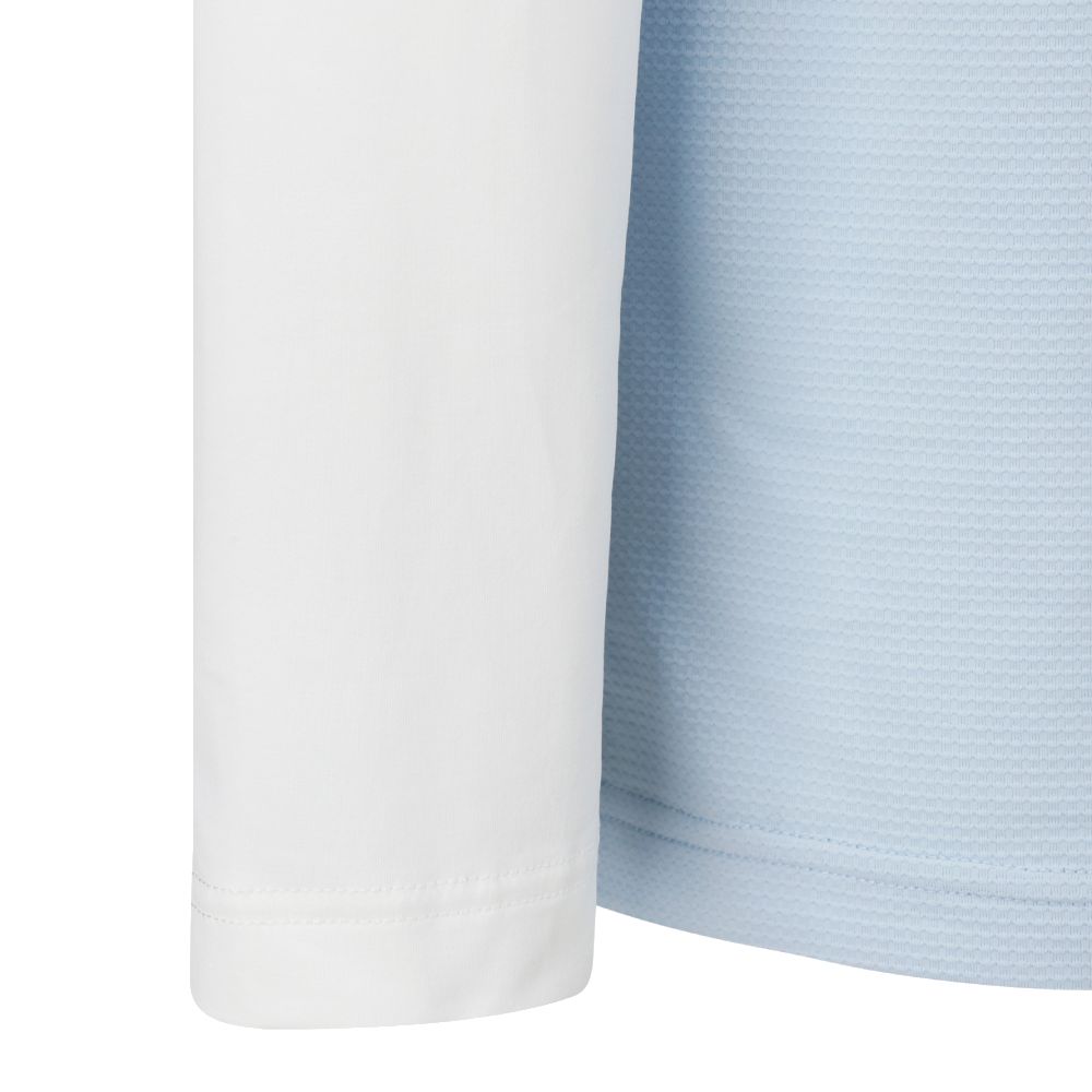 SEERSUCKER COOLING SLEEVES Y-COLLARED LS TEE 男士 高爾夫長袖翻領上衣
