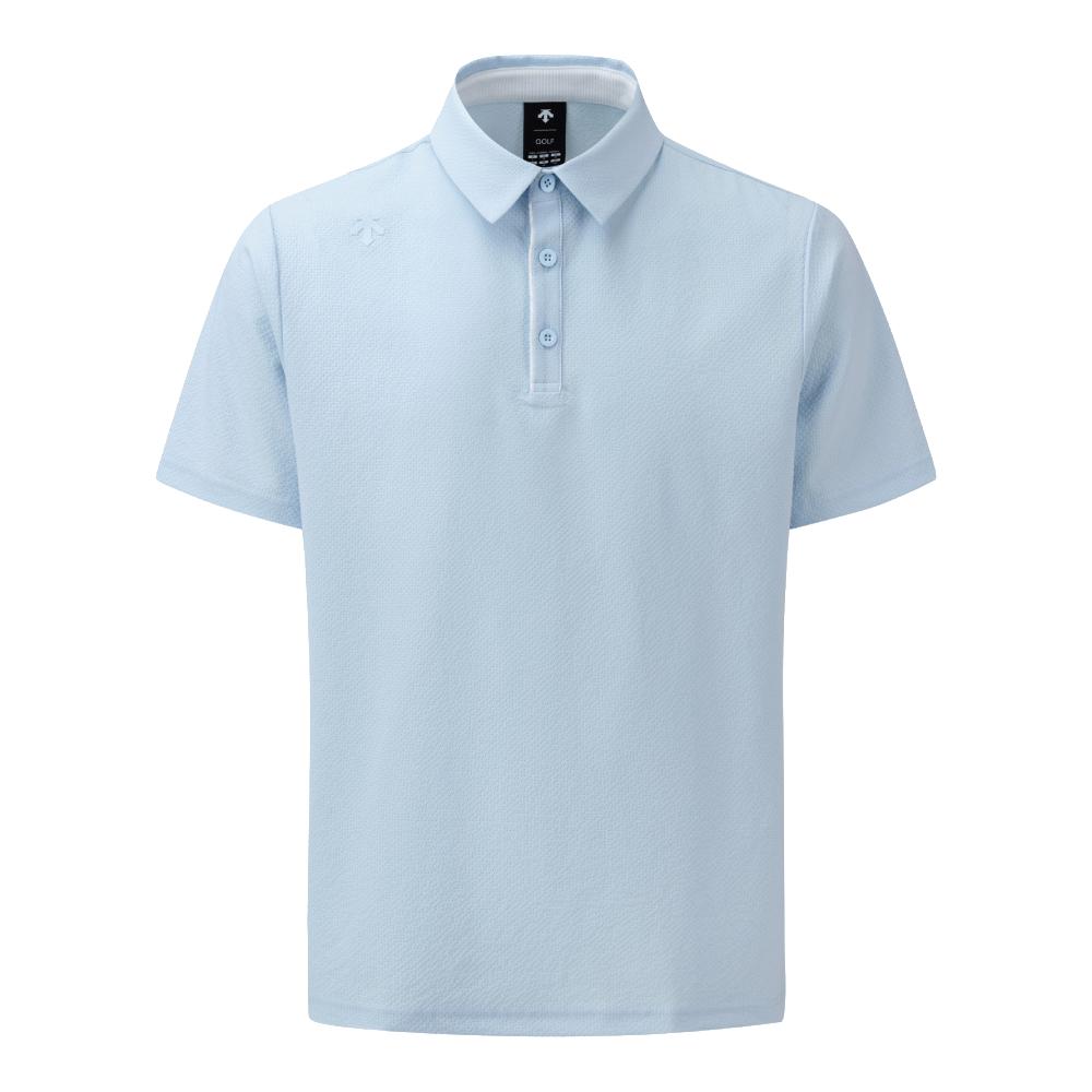 SEERSUCKER Y-COLLARED SHORT-SLEEVED T-SHIRT 男士 高爾夫翻領上衣