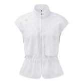 CAP-SLEEVE HIGH-NECK SHORT-SLEEVED JUMPER 女士 高爾夫背心