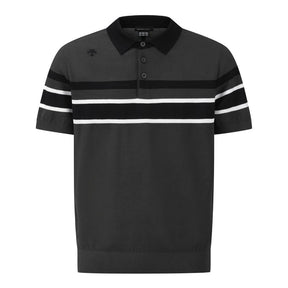 STRIPE Y-COLLARED SHORT-SLEEVED SWEATER 男士 高爾夫翻領上衣