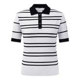 STRIPE COLLARED PULLOVER 女士 高爾夫翻領上衣