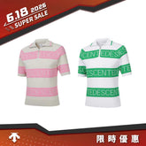 [618限時特惠] STRIPE KNIT COLLARED SHORT-SLEEVE T-SHIRT 女士 高爾夫球上衣 (2色)