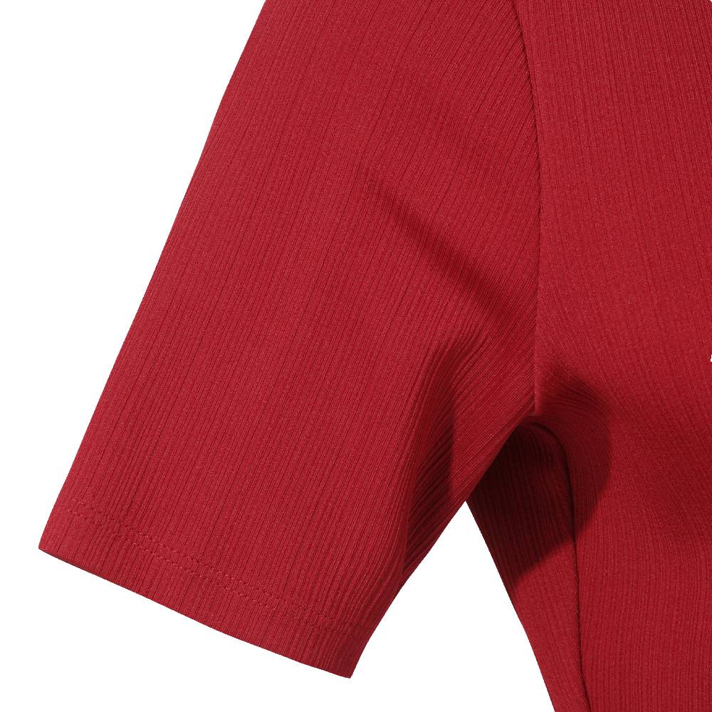 WOMEN'S RIBBED SHORT SLEEVE T-SHIRT 女士 運動上衣