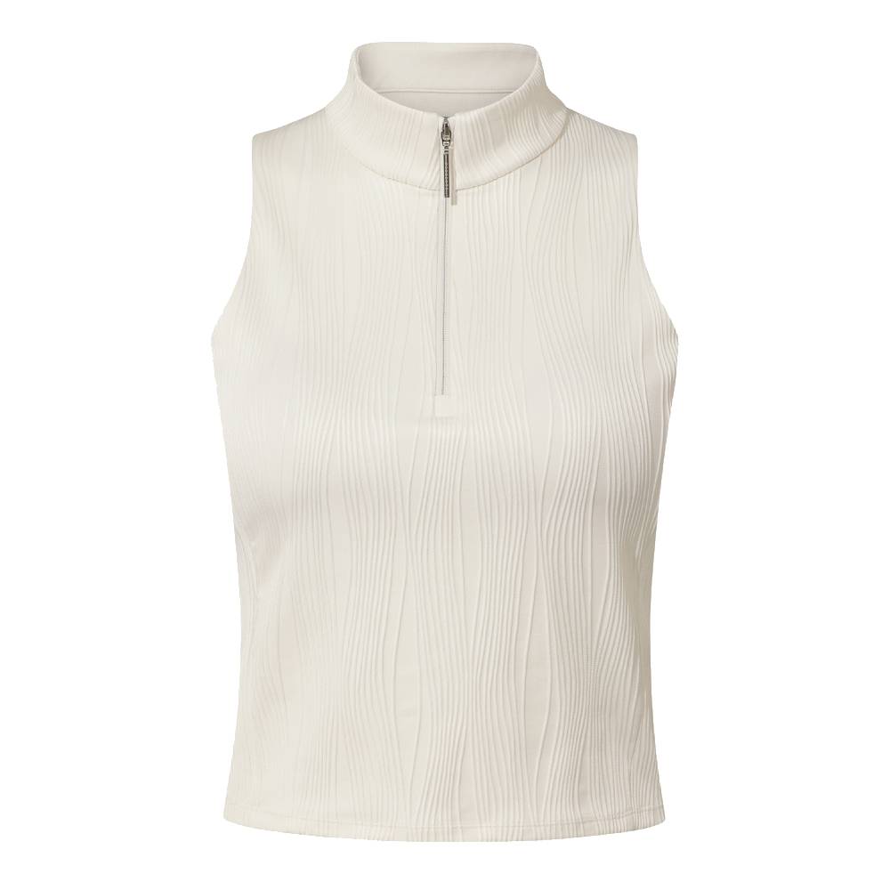 WOMEN'S RIBBED HALF-NECK ZIP-UP BRA TOP 女士 運動背心