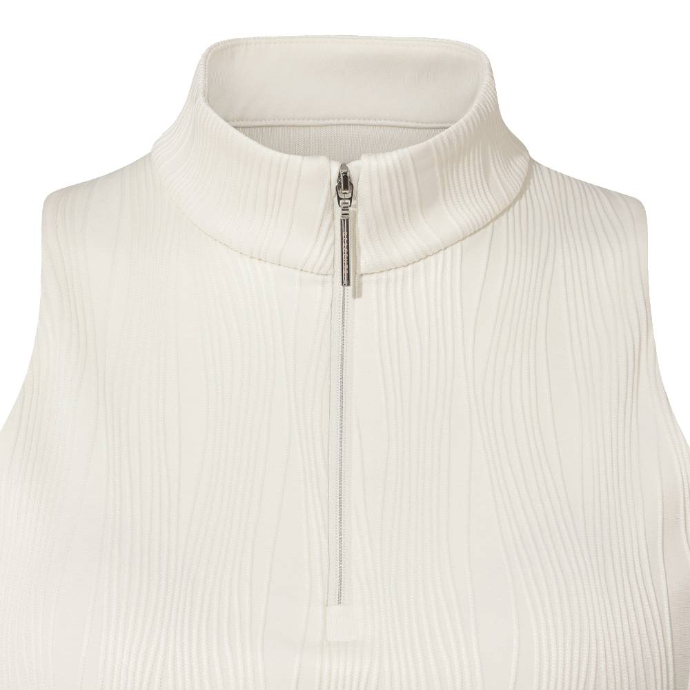 WOMEN'S RIBBED HALF-NECK ZIP-UP BRA TOP 女士 運動背心
