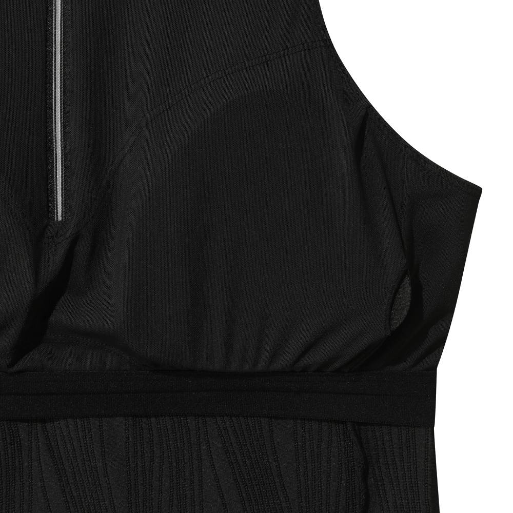 WOMEN'S RIBBED HALF-NECK ZIP-UP BRA TOP 女士 運動背心