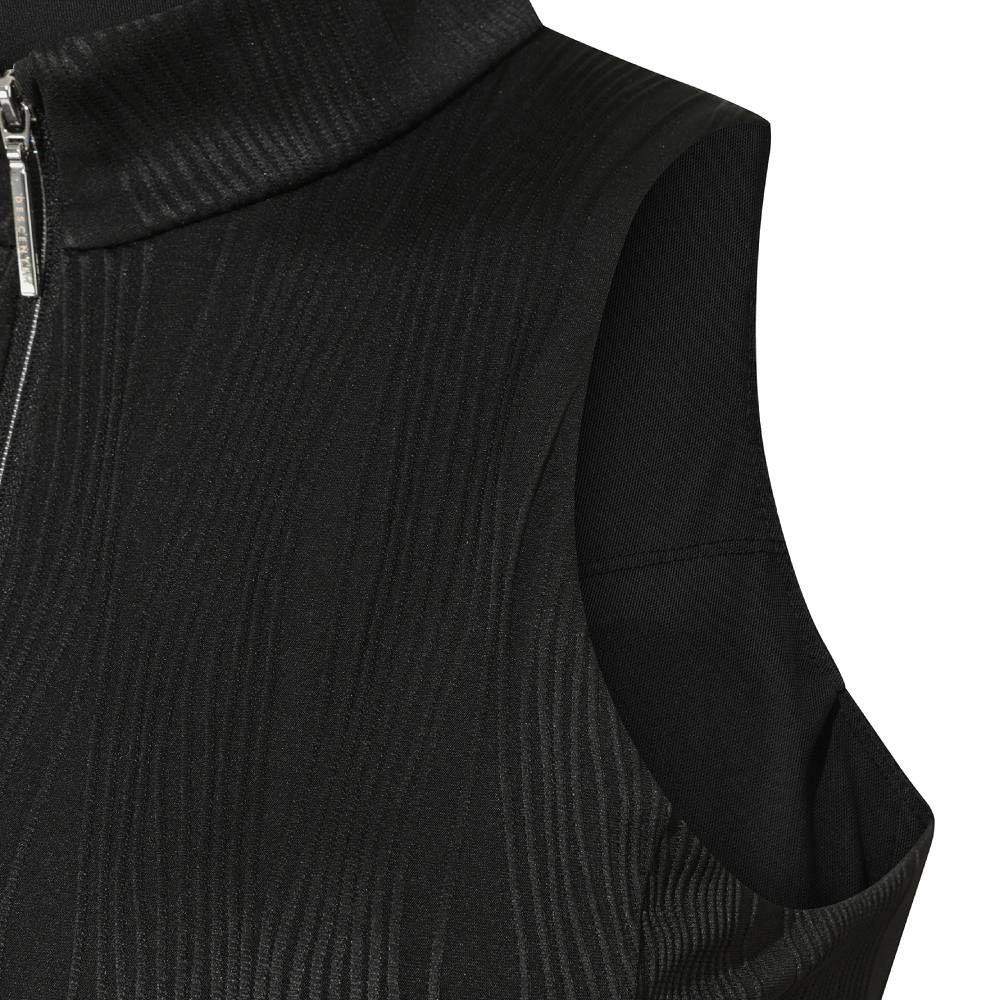 WOMEN'S RIBBED HALF-NECK ZIP-UP BRA TOP 女士 運動背心